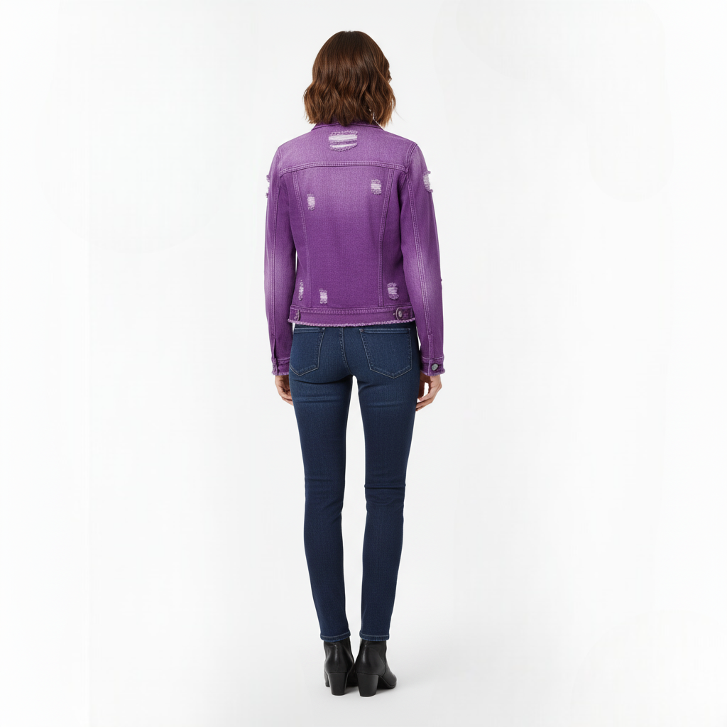 Casie Women's Distressed Denim Jacket